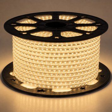 Світлодіодна стрічка біла 220 вольт AVT-120B2835-6W/m IP65 10mm білий теплий (ціна 1 м) 20845 фото