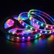 Адресная светодиодная лента в силиконе RGB RW 1LED SMD 5050 5V 60 д.м. IP67 WS2812b чёрная основа (цена 1 м) 20339 фото 5