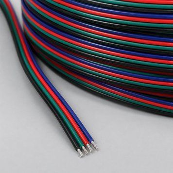 Лед провід для RGB стрічки 4&times;0,1 мм&sup2; AWG26 (ціна 1м) 28441 фото