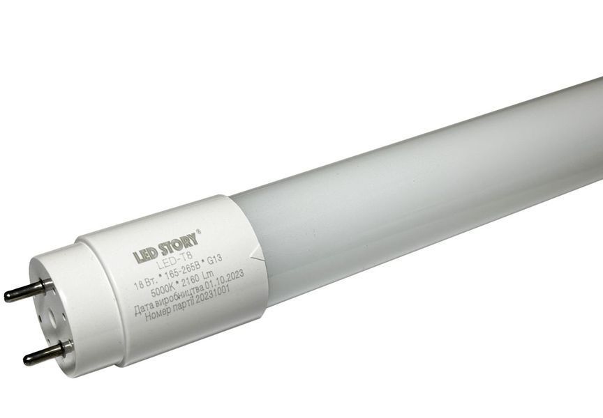 LED лампа Т8 LED STORY 18W 2160Lm 5000К 1,2м естественный белый свет двухстороннее подключение 20158 фото