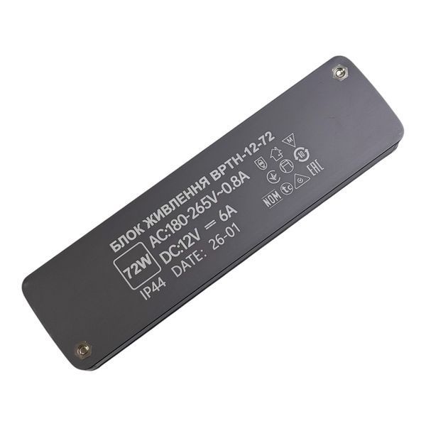 Блок питания для led ленты 12V 72W 6A ультратонкий 28389 фото