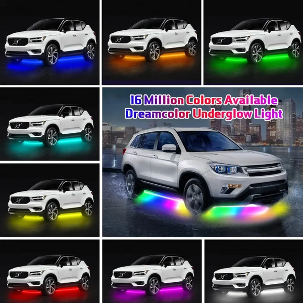 Led-комплект бокової підсвітки авто 12V 2х50см &times; 2х150 см RGBWSmart Pixel IP68 з пультом ДК піксельна 27917 фото