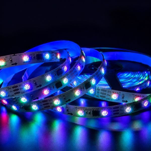 Світлодіодна стрічка RGB SMD 5050 12V 60 д.м.IP20 WS2811 PIXEL (ціна 1м) 20526 фото