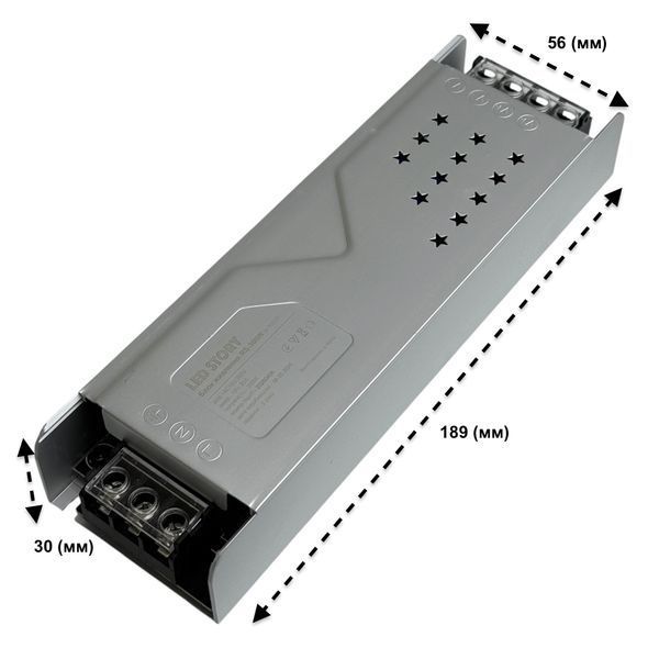 Блок питания 12V 25A 300W IP20 для внутреннего монтажа, негерметичный LED STORY Profi 28468 фото