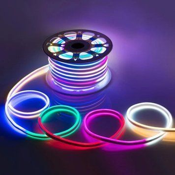 Led неон 2835 RGB 120 д.м. 12V IP67 14.4W/m 8*16mm (цена 1м) 22102 фото