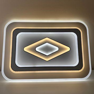 Люстра світлодіодна квадратна 160W 3000-6500K 4300Лм IP20 з пультом st-08557 фото