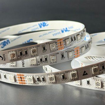 Світлодіодна стрічка RGB 5050 багатобарвна 24V 60 д.м. IP20 PROFI (ціна 1 м) 21749 фото