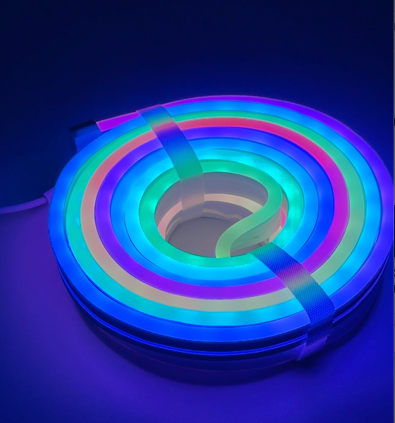 Гнучкий адресний неон RGB 12В 10W/m 6*16мм з адаптером для розетки комплект 5м (ціна 5м) 24425 фото