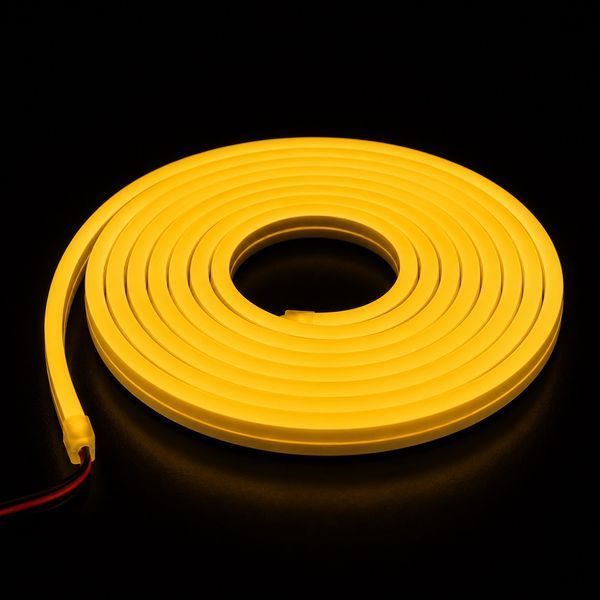 Світлодіодний неон 12V, SMD 2835, IP68, 22-24 Lm, 6*12, жовтий (ціна 1 м) st-05117 фото