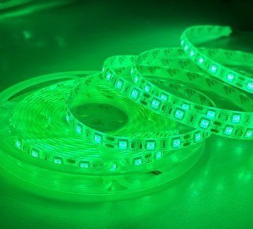 Світлодіодна стрічка SMD 5050 60 д.м. 12V IP65 зелений (ціна 1м) 20534 фото