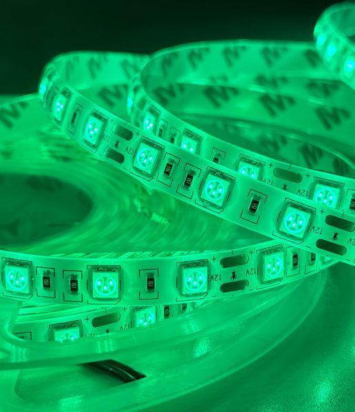 Світлодіодна стрічка SMD 5050 60 д.м. 12V IP65 зелений (ціна 1м) 20534 фото