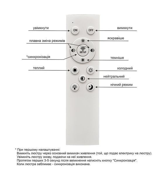 Led люстра 80 Вт &Oslash;580мм з регулюванням світла білий корпус пульт/додаток st-11010 фото