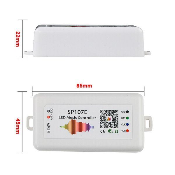 Wi-Fi контролер SP107E для адресної LED стрічки 5-24В &mdash; Google Home, Home Assistant, Tuya st-08496 фото