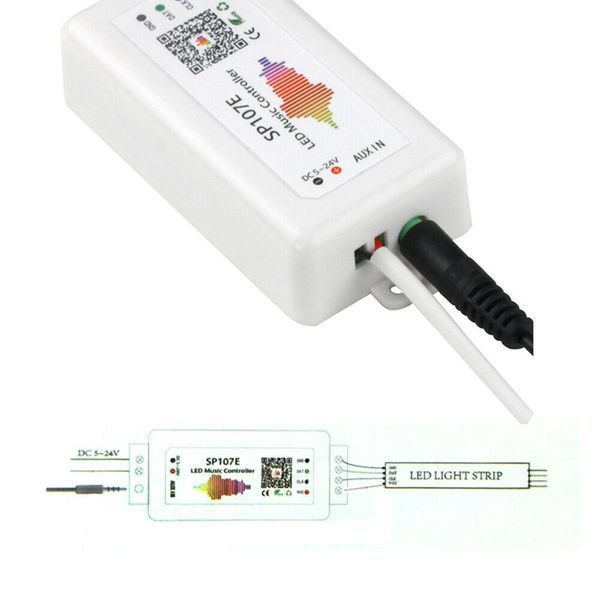 Wi-Fi контролер SP107E для адресної LED стрічки 5-24В &mdash; Google Home, Home Assistant, Tuya st-08496 фото