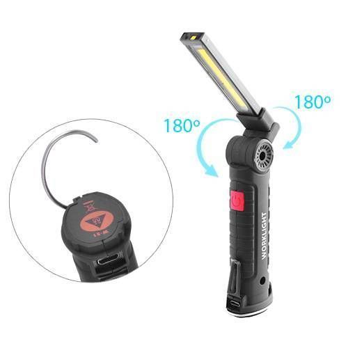 Ліхтарик складаний на магніті Worklight W51 із зарядкою від USB 20557 фото