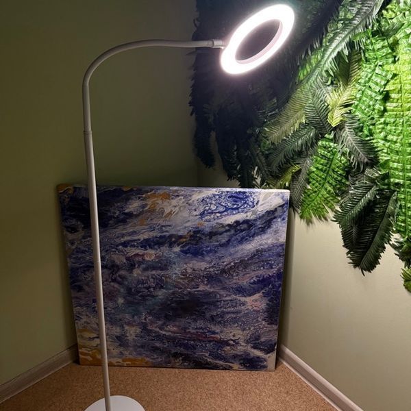Led торшер підлоговий білий 7W 5000K природній 220V 1,69м гнучкий корпус 26742 фото