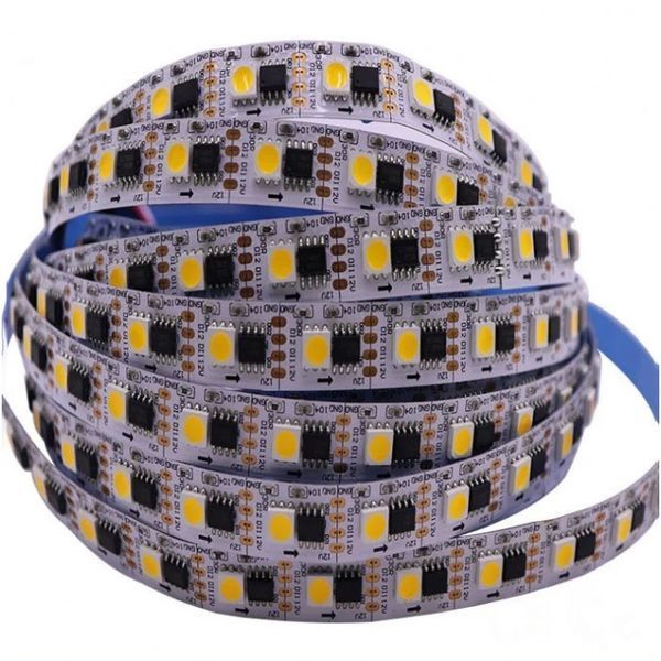Адресная светодиодная лента Smart SMD 5050 12V 60 д.м. белая 6000К IP65 (цена 1м) Бегущая волна 22232 фото