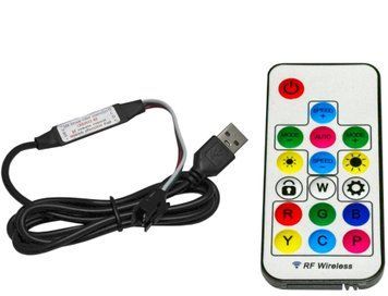Контроллер для адресной светодиодной ленты 5-12v SPI RGB с USB RF Dream 22559 фото