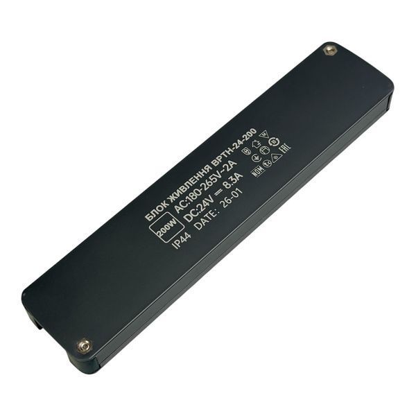 Мощный блок питания 24V 200W 8.3А IP44 тонкий алюминиевый корпус 28400 фото