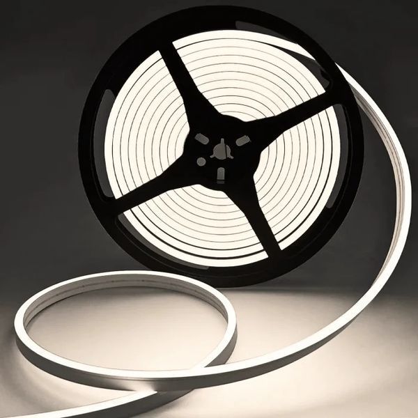 Неонова стрічка 2835-12V-120-10W/m IP65 4*10mm 3800-4000К нейтральний білий (ціна 1м) 25355 фото