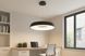 Подвесная led-люстра 80Вт 3200-6000К &Oslash;580мм с регулируемой высотой 300&ndash;1200 мм с пультом, черная st-11015 фото 1