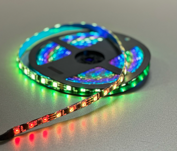 Світлодіодна стрічка RGB SMD 5050 12V 60 д.м. IP65 WS2811 (ціна 1 м) чорна основа 21741 фото