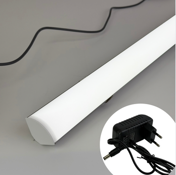 Яркая led подсветка 0.5м 10Вт для рабочей зоны, двухрядная лента 12В 6500К LED STORY 28102 фото