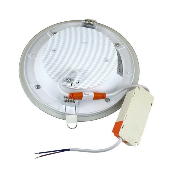 Врезной точечный светодиодный светильник Glass Rim 18W 220V круг 6500К холодный свет 20026 фото