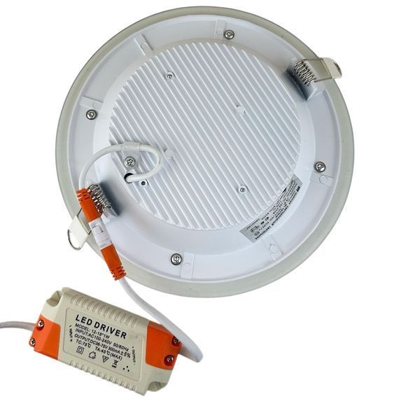 Врезной точечный светодиодный светильник Glass Rim 18W 220V круг 6500К холодный свет 20026 фото