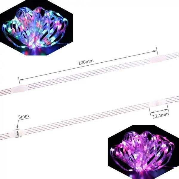 Вулична гірлянда RGB на адресних світлодіодах WS2812B 5м (ціна 1м) 22267 фото