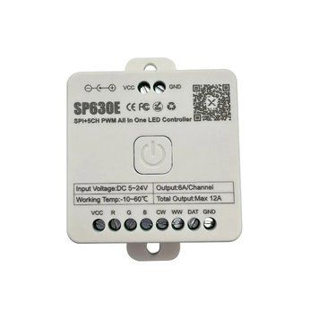 RGBW контроллер для светодиодной ленты Smart 5-24В Bluetooth SP630e SPI+5CH PWM 25250 фото