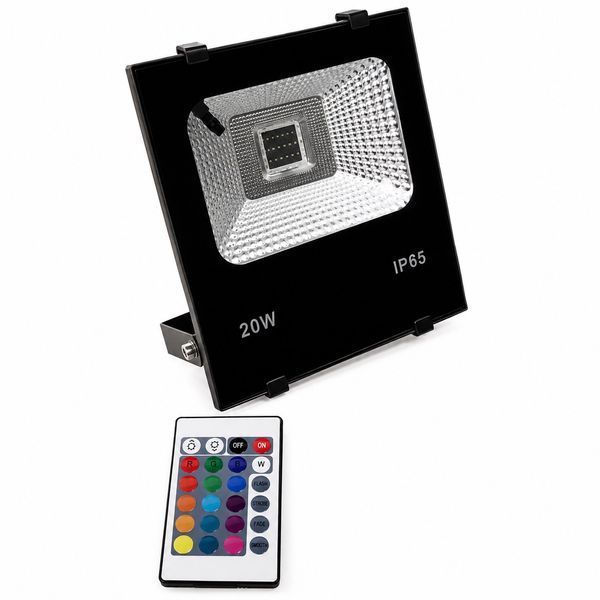 Прожектор RGB (різнокольоровий) 20W с пультом IP65 LED STORY Premium 20263 фото
