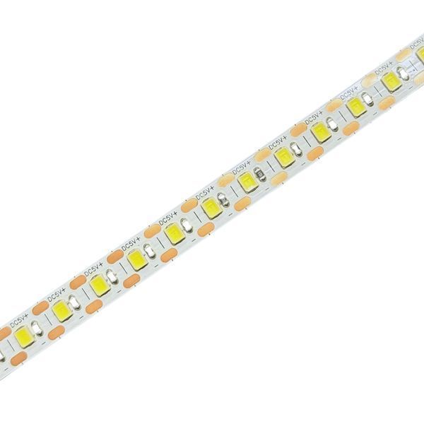 Светодиодная лента 5в 8Вт led 2835 120 д/м холодная белая 6500К IP20 упаковка 5м (цена 1м) 25261 фото