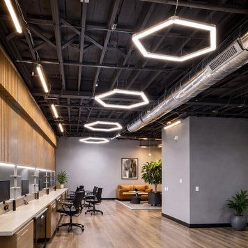 Світильник Hexagon led 45Вт 6500K для офісу та магазину на алюмінієвій підкладці st-10551 фото