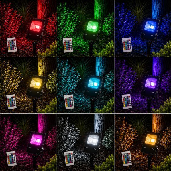 Лед прожектор 20Вт RGB грунтовый IP65 с пультом LED STORY PREMIUM 25406 фото