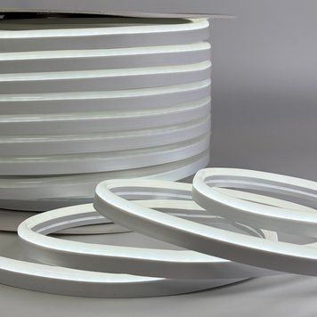 Неоновая лента led 12В белый холодный 8Вт/м IP65 120д.м. (цена 1 м) 27777 фото