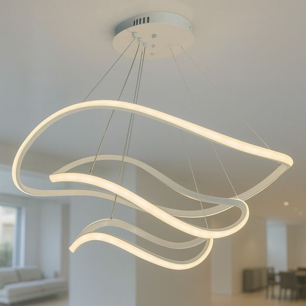 Led люстра потолочная белая 140Вт 3000&ndash;6000K IP20 подвесная st-09047 фото
