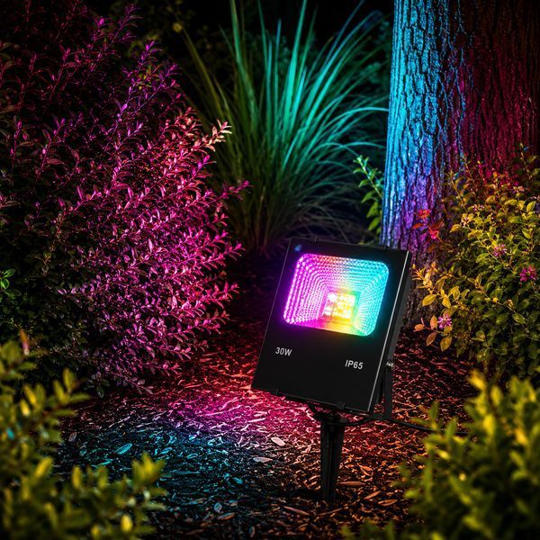 Прожектор світлодіодний грунтовий 30Вт RGB для вулиці IP65 кріплення в комплекті LED STORY PREMIUM 25407 фото
