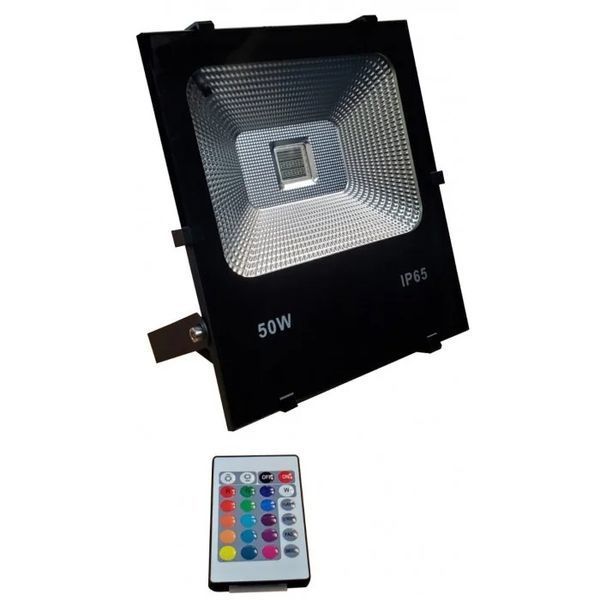 Прожектор грунтовий 50Вт світлодіодний RGB IP65 LED STORY PREMIUM 25408 фото