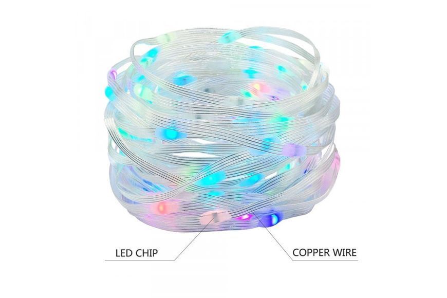Вулична гірлянда RGB на адресних світлодіодах WS2812B 10м (ціна 1м) 22162 фото