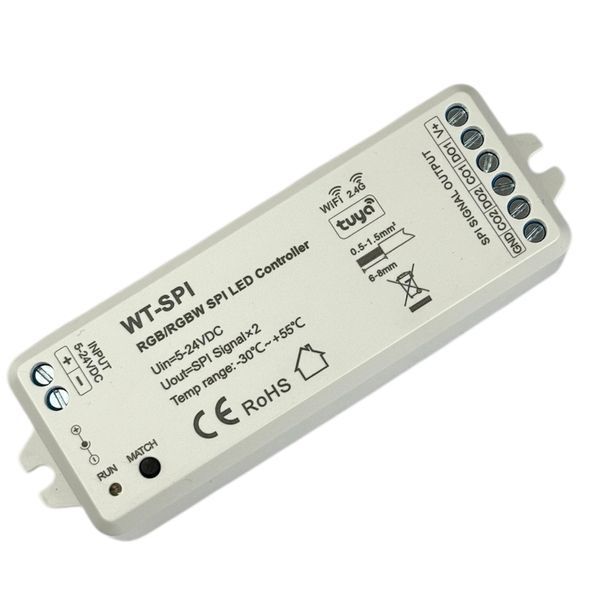 LED контролер-приймач WT-SPI 192 Вт 5-24 В для адресної світлодіодної стрічки RGB/RGBW 25424 фото