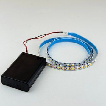 Светодиодная led лента 1м 5V 500 Лм/м нейтральная от батареек/аккумуляторов 3хАА 24259 фото