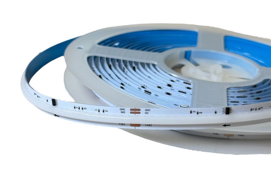 Адресная светодиодная лента smart RGB+W 24V 21W COB 784led/м сплошного свечения (5м, цена 1м) 24363 фото