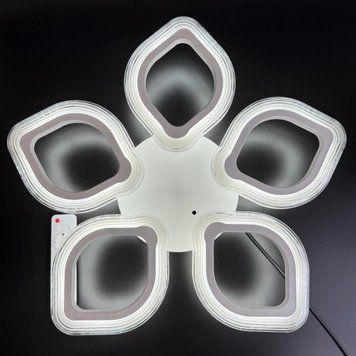 Люстра led 70W білий корпус геометричний дизайн IP20 зміна кольору з пультом 27227 фото