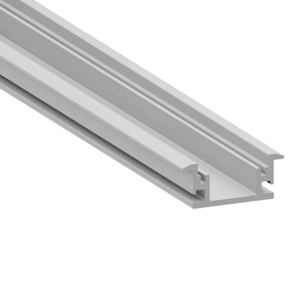 LED профіль підлоговий LS09 анодований з матовим розсіювачем 2м (ціна 1м) 23573 фото