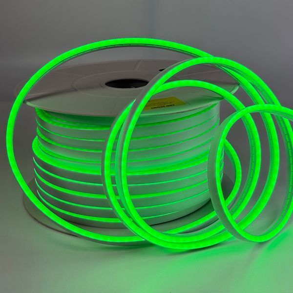 Зелений неон 12в 8Вт/м led SMD2835 6&times;12мм IP65 різ 1см (ціна 1м) 27769 фото