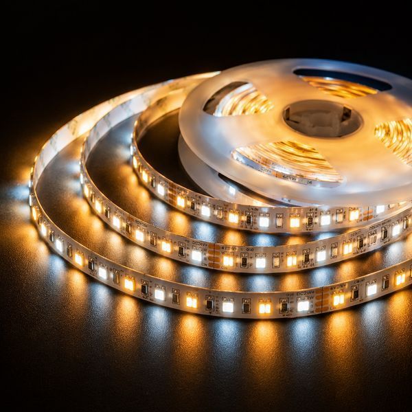 Світлодіодна стрічка smd5050 24V 60 д.м. IP20 5в1/WRGBWW/RGB WW CW/RGBcct продаж бобіна 5м (ціна 1 м) 22292 фото