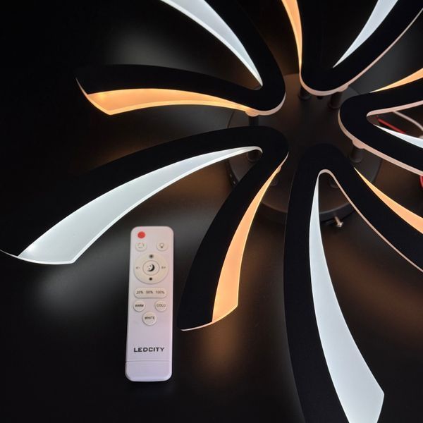 Led люстра 70W чорний корпус 590&times;75 мм стиль модерн зміна кольору світіння 27231 фото