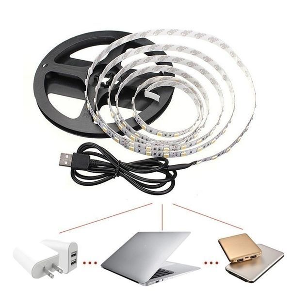 Світлодіодна стрічка usb 5в SMD2835 120д/м 500Лм/м IP20 нейтральне світло 0.5м 24215 фото