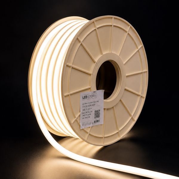 Неон світлодіодний COB 220В 5х10мм 10W 288 д.м. IP65 LED STORY нейтральний 4000К (ціна 1м) st-08751 фото